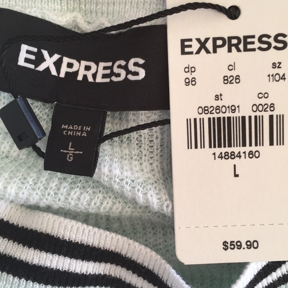 NWT Express Tie Front Top Lightweight Sweater - Picture 6 of 7